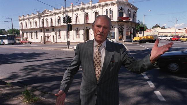 Rudi Bodonyi in front of historic building Romilly House in Kent Town in 1999.