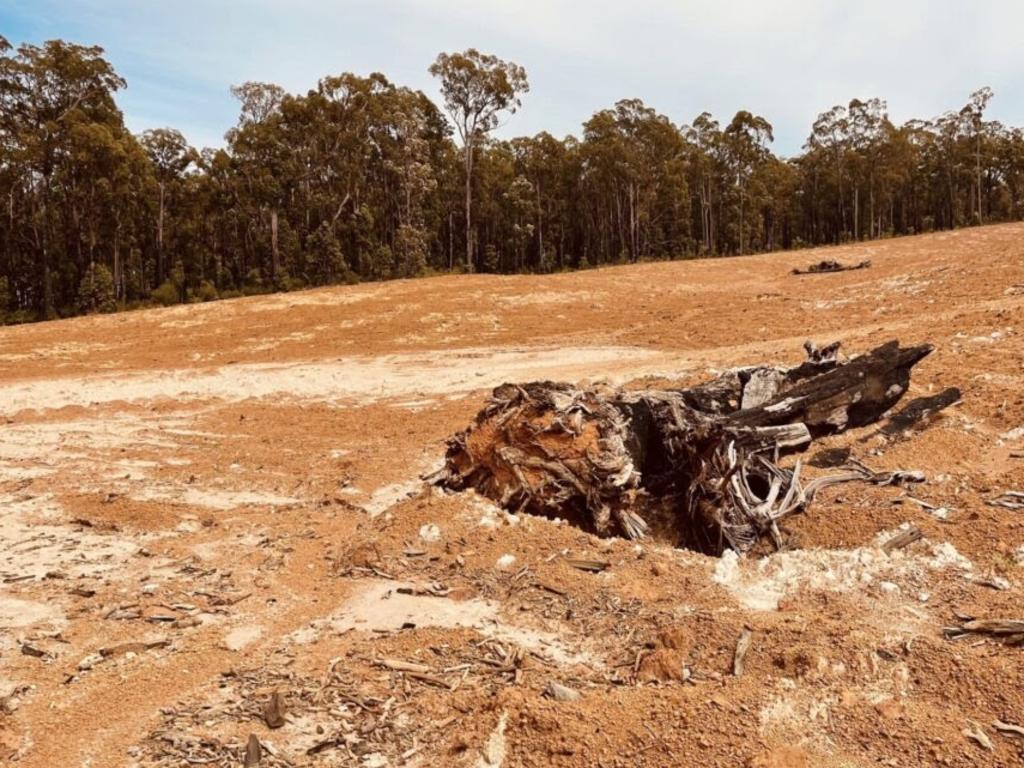 A view of the Jarrah Forests destroyed by Buaxite Mining near Perth, WA. Picture: Supplied