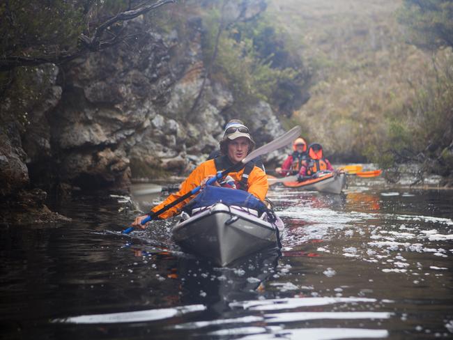 Roaring 40's Kayaking: Paddling through the gorge in Blackwater Creek.