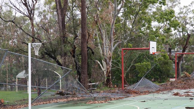 Damage at Helensvale State School. Photo: Qld State Government