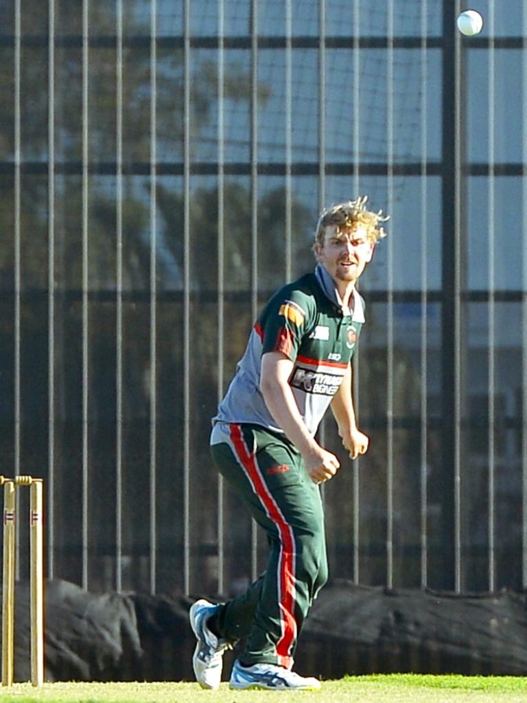 Walkerston bowler Joel Bock. Photo: Callum Dick