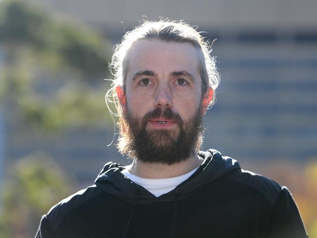 Co-CEO of Atlassian Mike Cannon-Brookes speaks during a press conference in Sydney, Thursday, June 25, 2020. (AAP Image/Dan Himbrechts)