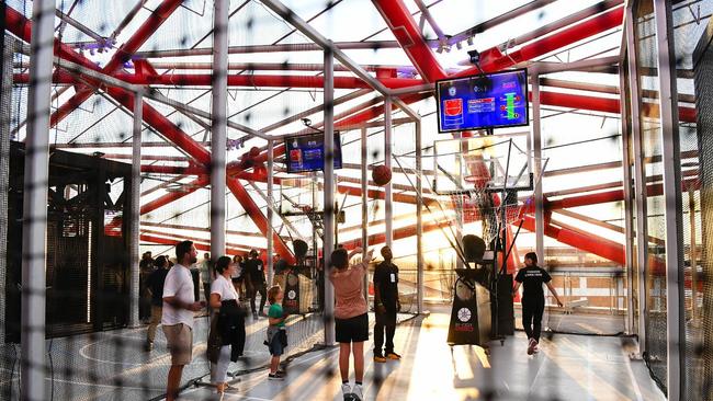 The Intuit Dome has several games and activities to keep you occupied away from the game. Image: Supplied