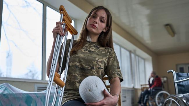 Ruslana Danilkina is one of between 20,000 and 50,000 Ukrainians who have lost one or more limbs since the start of the war with Russia. Picture: The Wall Street Journal