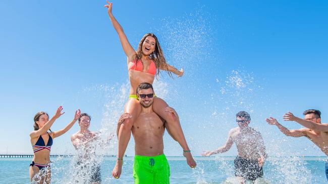 Schoolies having fun. Picture: Jason Edwards