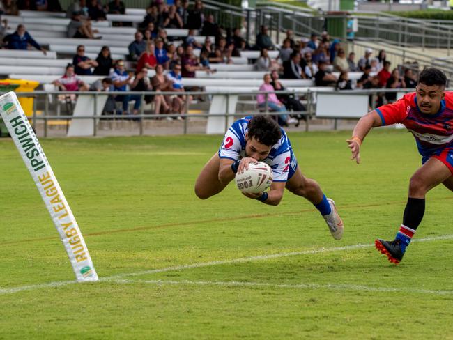 Action from the Rugby League Ipswich Reserve Grade qualifying final between Brothers and Rosewood at the North Ipswich Reserve. Picture: Bruce clayton