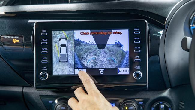 The infotainment screen of the HiLux Rogue