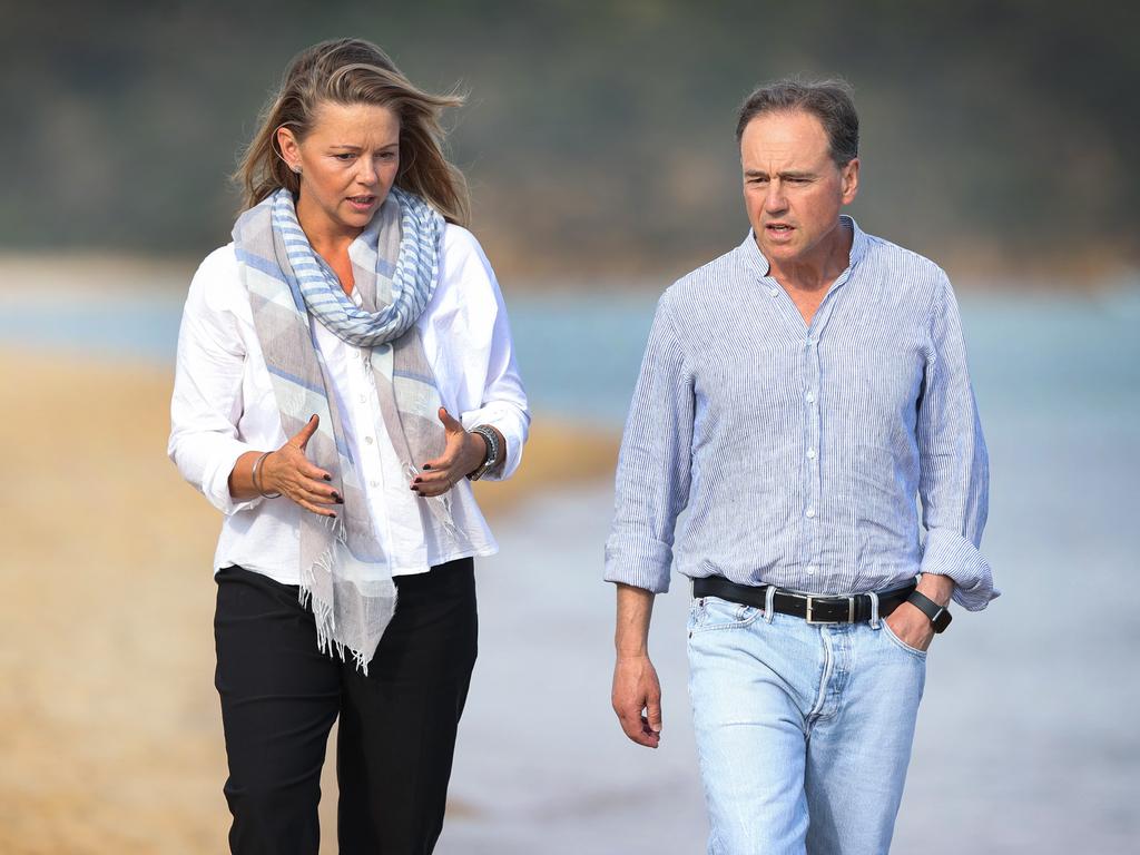 Retiring Federal Minister for Health Greg Hunt (r) with his replacement Liberal candidate for Flinders, Zoe McKenzie. Picture: David Caird