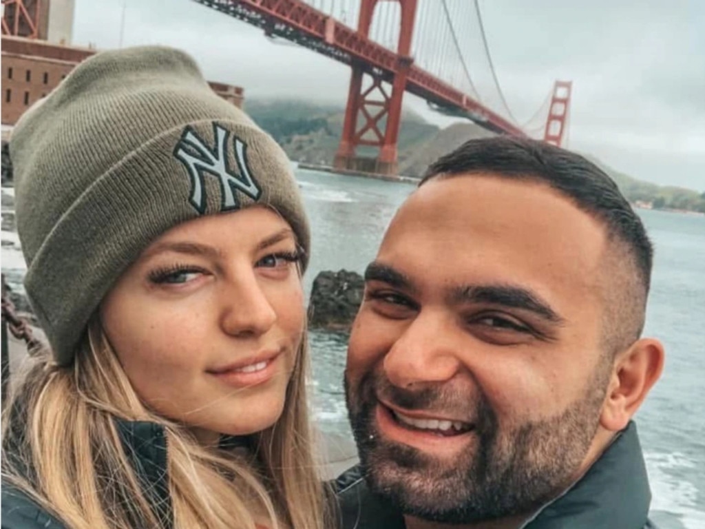 Sayit Ehan Akca, 35, with wife Georgia, who is not accused of any wrongdoing. Picture: Facebook