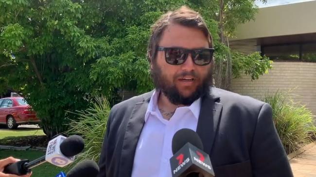 Willem Ungermann, aka Willem Powerfish, outside Tweed Heads Local Court on Monday, February 8, 2021. Picture: Liana Boss