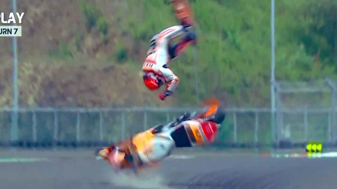 Marc Marquez was ruled out of the Indonesian Grand Prix after this scary crash.