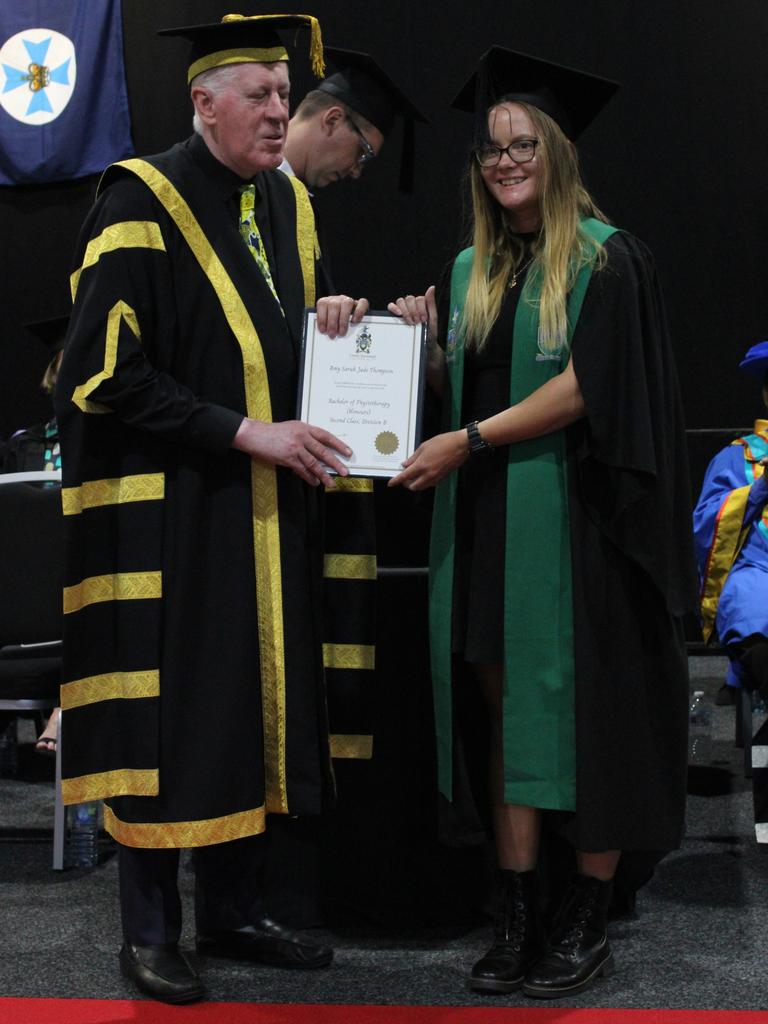 Amy Thompson graduated with a Bachelor of Physiotherapy (Honours) at the CQUniversity graduation ceremony in Bundaberg on December 14, 2023.