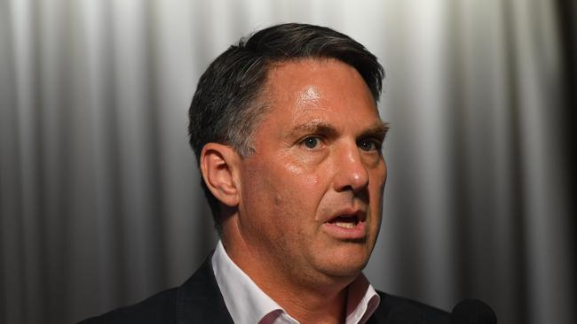 Labor’s Deputy Leader Richard Marles speaks during the Victorian Labor State Conference at Moonee Valley Racecourse in Melbourne on Saturday.