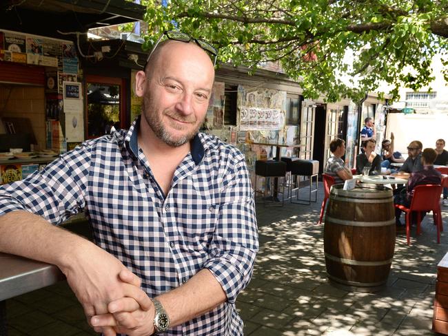 Owner Tony Bond at The Edinburgh Castle Hotel, the oldest pub in the CBD. Picture: Campbell Brodie.