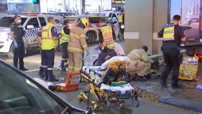 Five people were treated for injuries. Picture: Tom Kelly Nine News