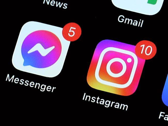 SYDNEY, AUSTRALIA - NewsWire Photos JANUARY 20, 2023: Editorial generic stock image of an iPhone with the popular apps: Instagram, Messenger and Facebook prominent on its home screen. Picture: NCA NewsWire / Nicholas Eagar