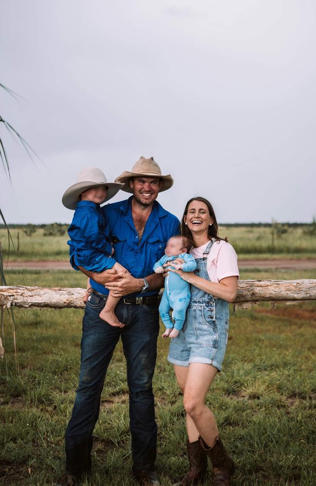 Chris ‘Willow’ Wilson with his family wife Danielle and their two young sons Ted (5) and Austin (2). Pictures - Supplied