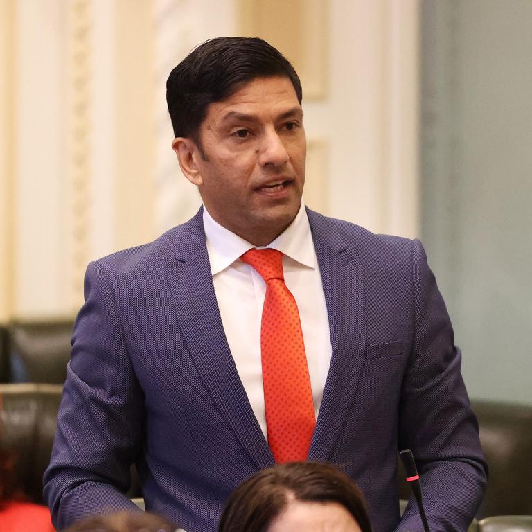 Lance McCallum MP during Queensland Parliament Question Time. Picture: Liam Kidston