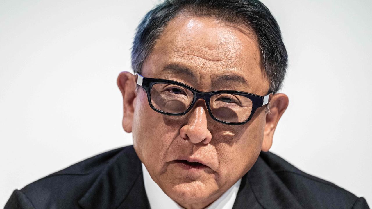Toyota Motor Corporation Board Chairman Akio Toyoda speaks during a press conference in Tokyo on June 3, 2024. Toyota said on June 3 it had suspended domestic shipments of three car models after falling foul of government certification rules along with its Japanese rivals Honda, Mazda, Suzuki and Yamaha. (Photo by Yuichi YAMAZAKI / AFP)