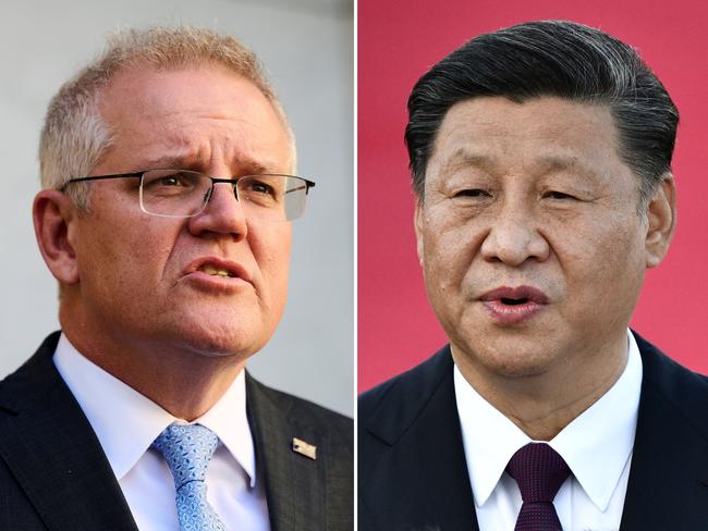 Prime Minister Scott Morrison says he has tried to reach out to China over grievances but Xi Jinping is not responding. Picture: AFP