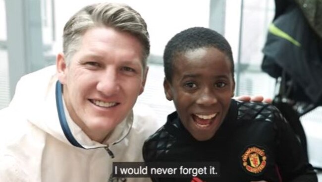 Meeting his Manchester United idols was the “best day” of Samuel’s life.
