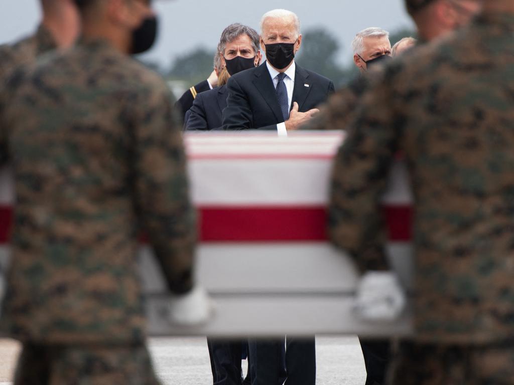 US President Joe Biden at Dover Air Force Base in Delaware. Picture: Saul Loeb/AFP