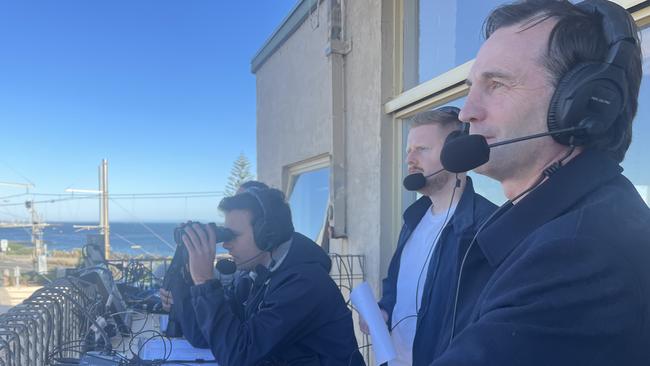 New AFL CEO Andrew Dillon enjoying a day at the footy.