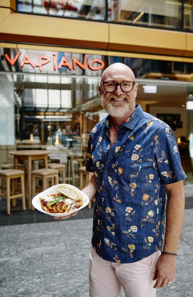 Will Cooke outside Vapiano in Albert Lane, Brisbane City.