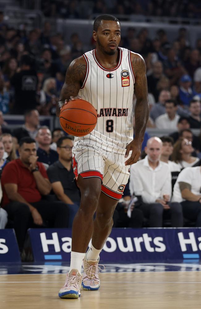 Gary Clark of the Hawks during game one of the NBL Semi Final Playoff Series between Melbourne United and Illawarra Hawks at John Cain Arena on March 07, 2024 in Melbourne, Australia. (Photo by Darrian Traynor/Getty Images)