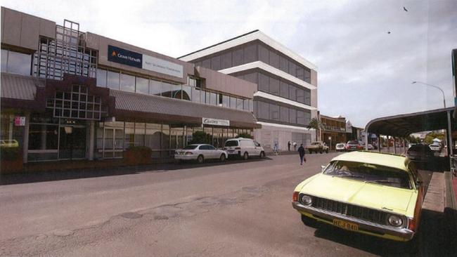 An artist's imppression showing the view of the proposed building from Carrington Street.