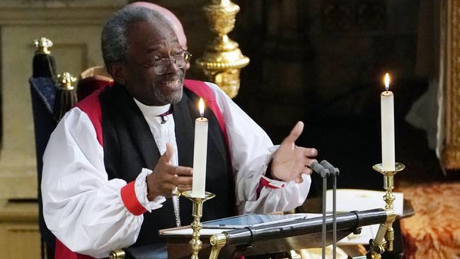 The Most Rev Bishop Michael Curry, primate of the Episcopal Church, gave a heartfelt address during the royal wedding. (Pic: Owen Humphreys)