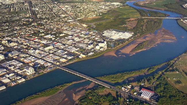 Aerial image of Mackay city and Pioneer River