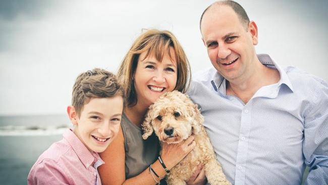 Writer Lana Hirschowitz pictured with her family.