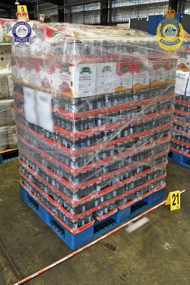 The shipment of food products was sent from Northern Iraq, to Türkiye, then Australia. Picture: AFP