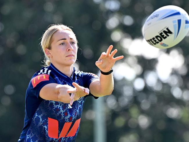 Abbi Church is on debut for the Blues. Picture: NRL Photos