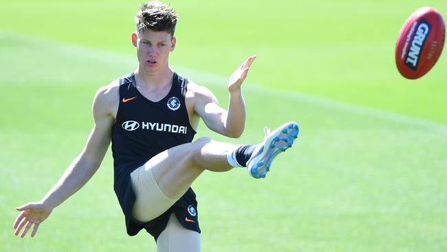 Sam Walsh has his sights set on making his AFL debut in Round 1.