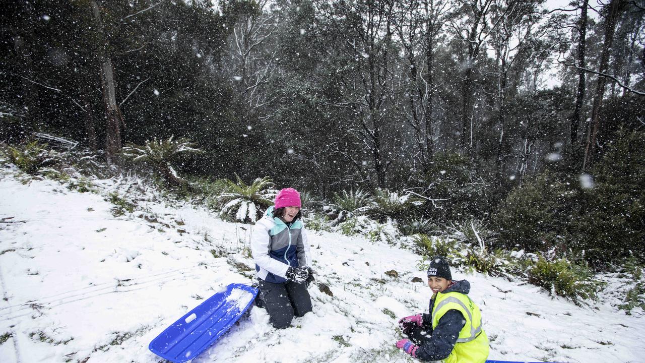 Laura Douglas and Miley Atkinson at Fern Tree. Picture Eddie Safarik