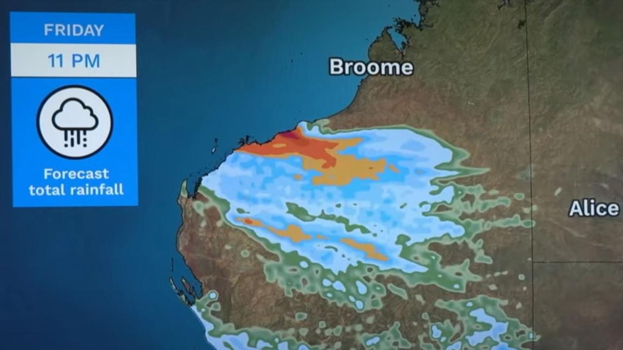 WA’s northwest received light patchy rainfall between 2 and 10mm, with soe parts of the Pilbara receiving up to 25mm. Picture: BOM