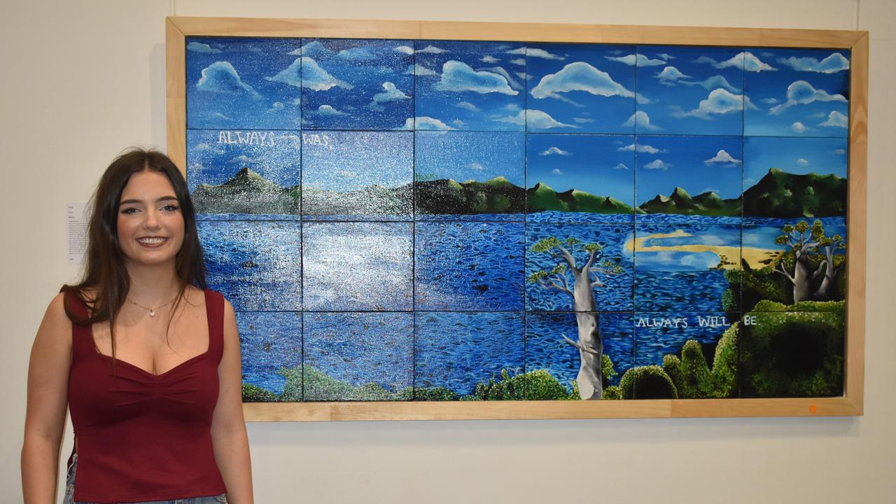 Katie Ivers at the Proserpine State High School Year 12 BIG ART Arts Showcase.