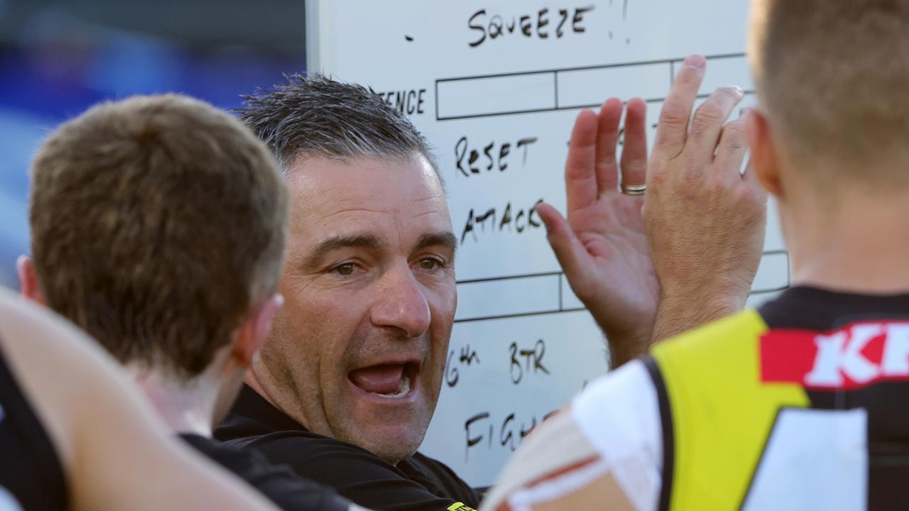 Richmond coach Adem Yze. (Photo by Sarah Reed/AFL Photos via Getty Images)