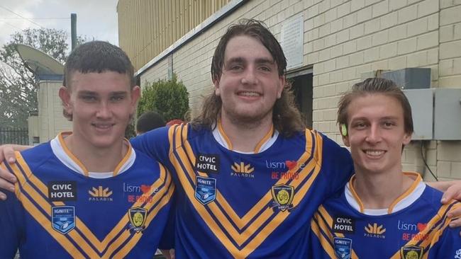 17-year-old Joseph Patterson (middle) has been a revelation for the Rams this season. Picture: supplied