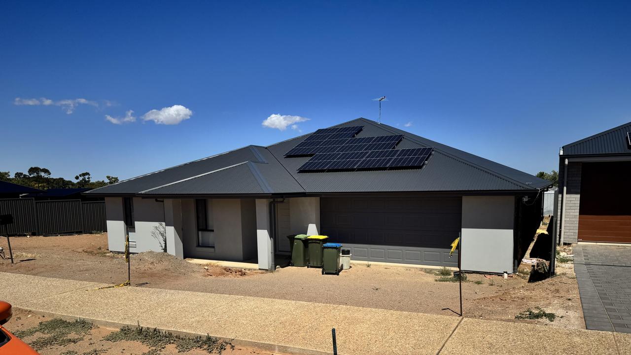 The driveway at this Melaleuca Way home was not completed by JAC Homes, leaving the homeowner unable to use his own garage. Picture: Supplied