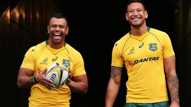 Kurtley Beale and Israel Folau will reunite in Wallabies colours on Saturday.