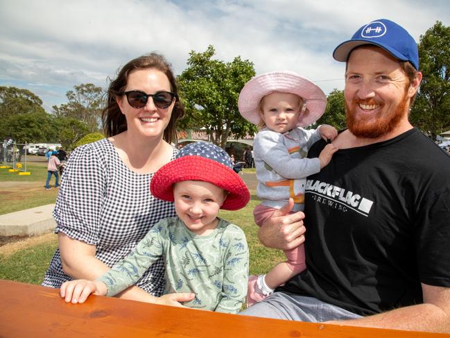 Jess Berwick, Noah Logan, Marnie Berwick and Jackson Logan at the Heritage Bank Toowoomba Royal Show.Saturday April 20th, 2024 Picture: Bev Lacey