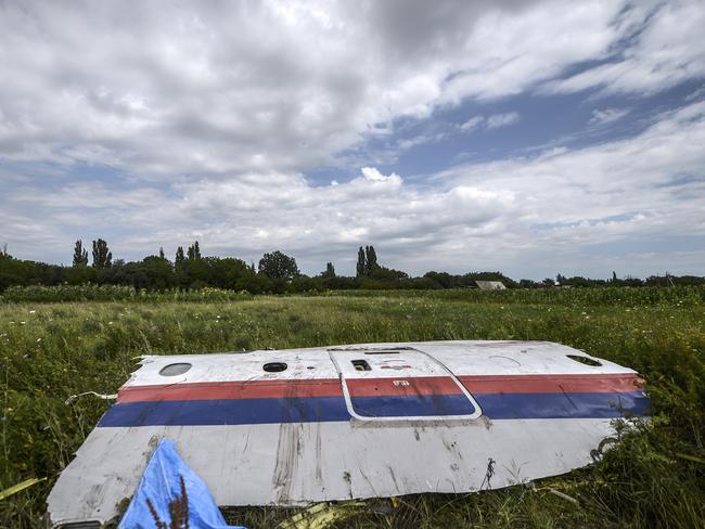 A piece of the wreckage of the Malaysia Airlines flight MH17. AFP PHOTO/ BULENT KILIC