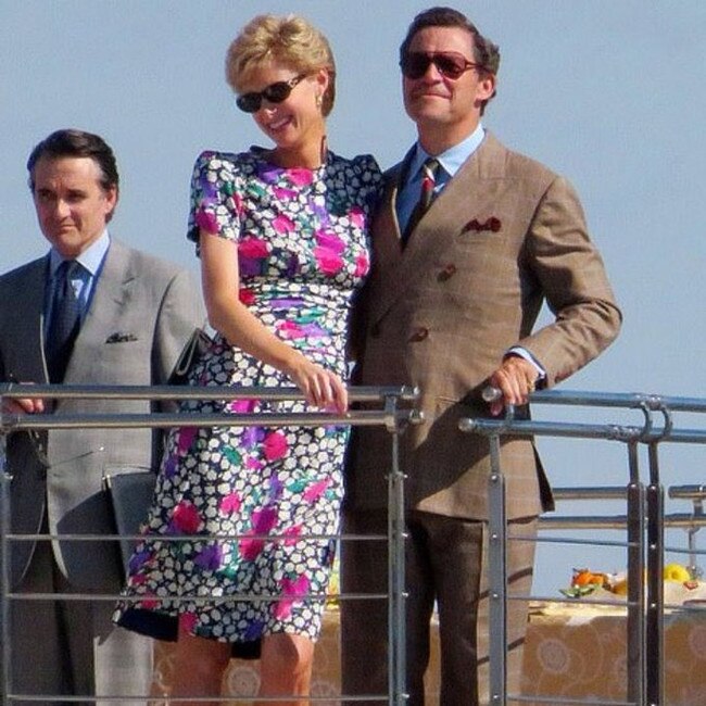 Australian actor Elizabeth Debicki plays Princess Diana with Dominic West who plays Charles.