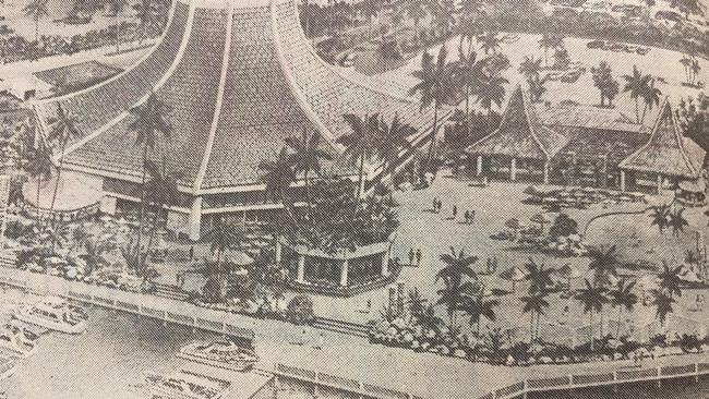 Artist impression of a Polynesian theme park proposed for Southport on the Gold Coast in February 1986.