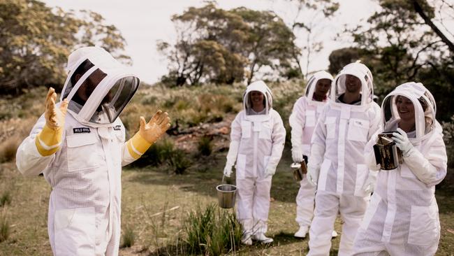 The lodge’s bee-keeping experience.