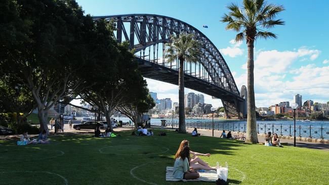 Fully vaccinated NSW residents will be able to welcome 10 visitors to their home, up from a limit of five, and socialise in groups of 30 outdoors from Monday. Picture: Gaye Gerard