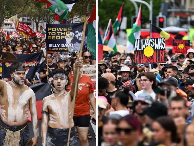 Thousands gathered across the country for 'Invasion Day' and 'Survival Day' protests. Picture: NewsWire.